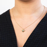 9ct Yellow Gold Silverfilled Heart Charm Pendant