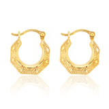 9ct Yellow Gold Silverfilled Broad 7mm Hoop