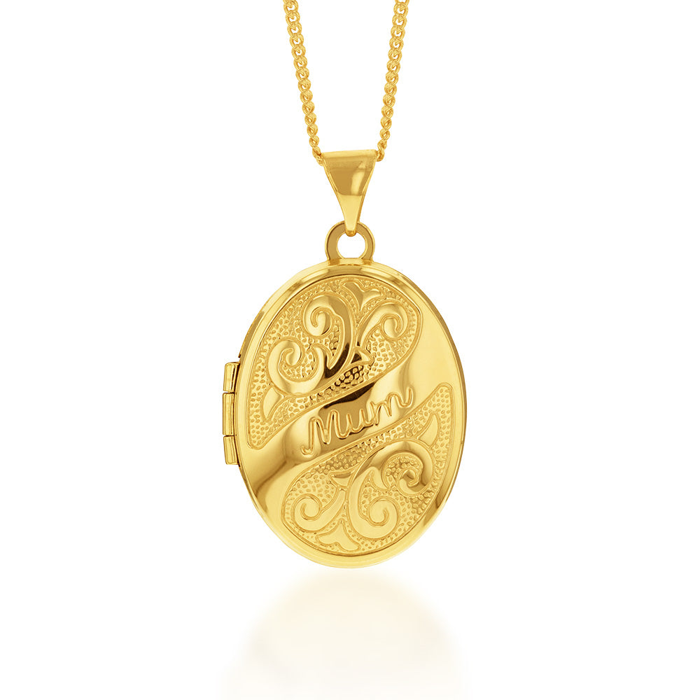 9ct Gold Mum Pendant - Gold Collections