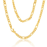 9ct Silverfilled Yellow Gold Figaro 45cm 150Gauge Chain