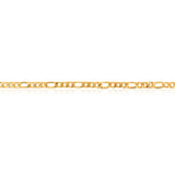 9ct Silverfilled Yellow Gold Figaro 45cm 150Gauge Chain