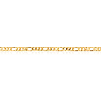 9ct Silverfilled Yellow Gold Figaro 45cm 150Gauge Chain