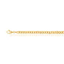 Load image into Gallery viewer, 9ct Silverfilled Yellow Gold Curb 19cm 150 Gauge Bracelet