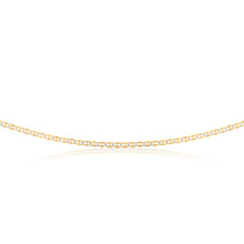 Load image into Gallery viewer, 9ct Silverfilled White And Yellow Gold Anchor 45cm Chain