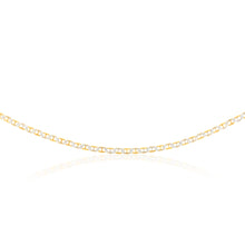 Load image into Gallery viewer, 9ct Silverfilled Yellow And White Gold Anchor 50cm Chain