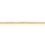 9ct Two Tone Gold Silver Filled Double Curb 45cm Chain