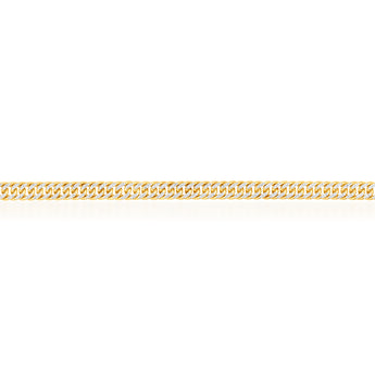 9ct Two Tone Gold Silver Filled Double Curb 45cm Chain
