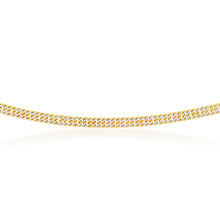 Load image into Gallery viewer, 9ct Silverfilled Yellow and White Gold Double Curb 45cm Chain