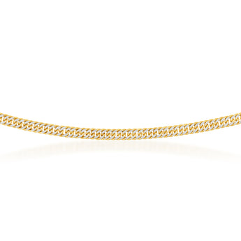 9ct Two Tone Gold Silver Filled Double Curb 45cm Chain