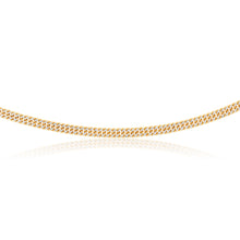 Load image into Gallery viewer, 9ct Silverfilled Yellow And White Gold Double Curb 50cm Chain