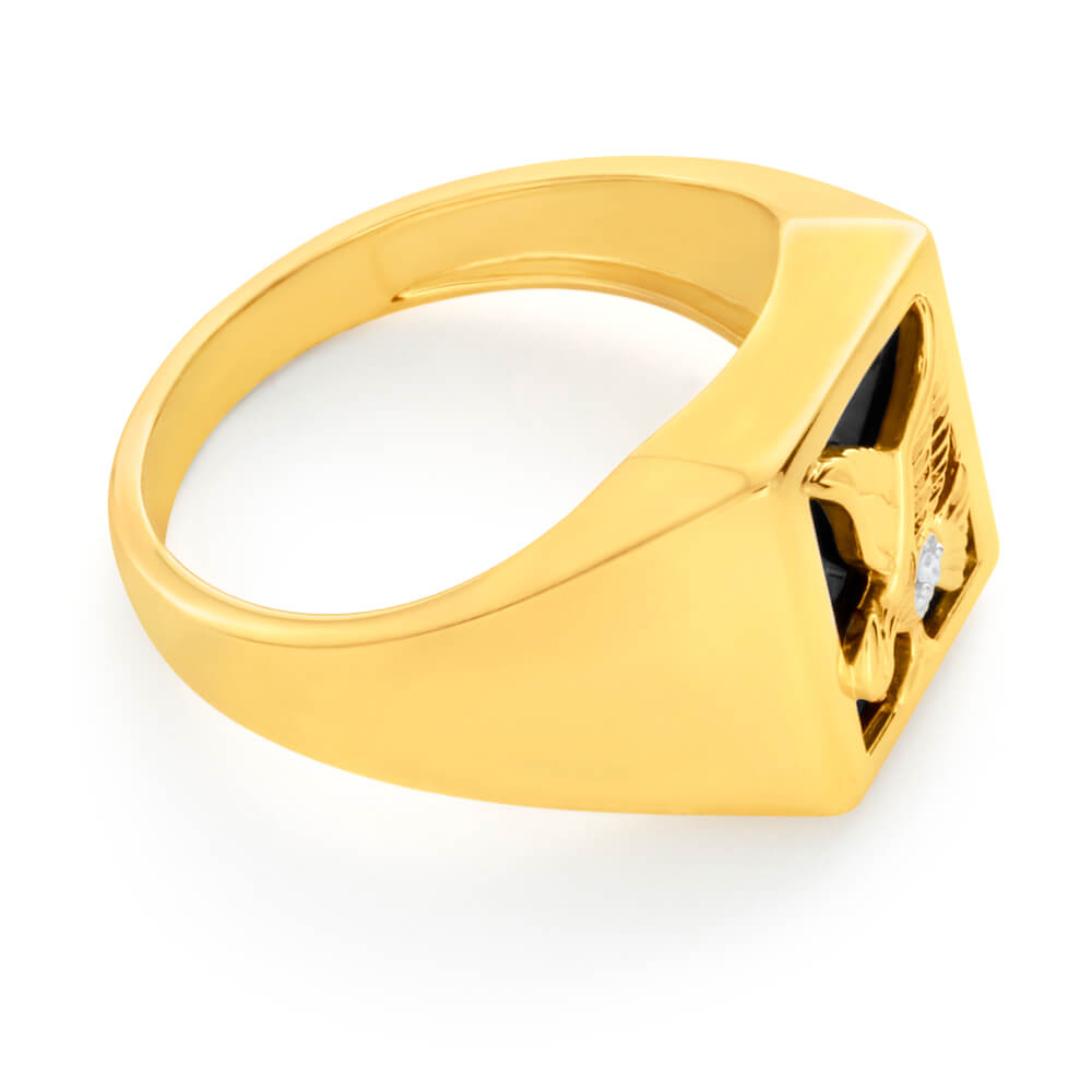 9ct Yellow Gold Eagle Diamond Ring – Shiels Jewellers