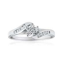 Load image into Gallery viewer, 9ct White Gold Diamond Ring
