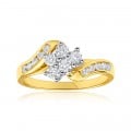 9ct Yellow Gold Diamond Enticing Ring