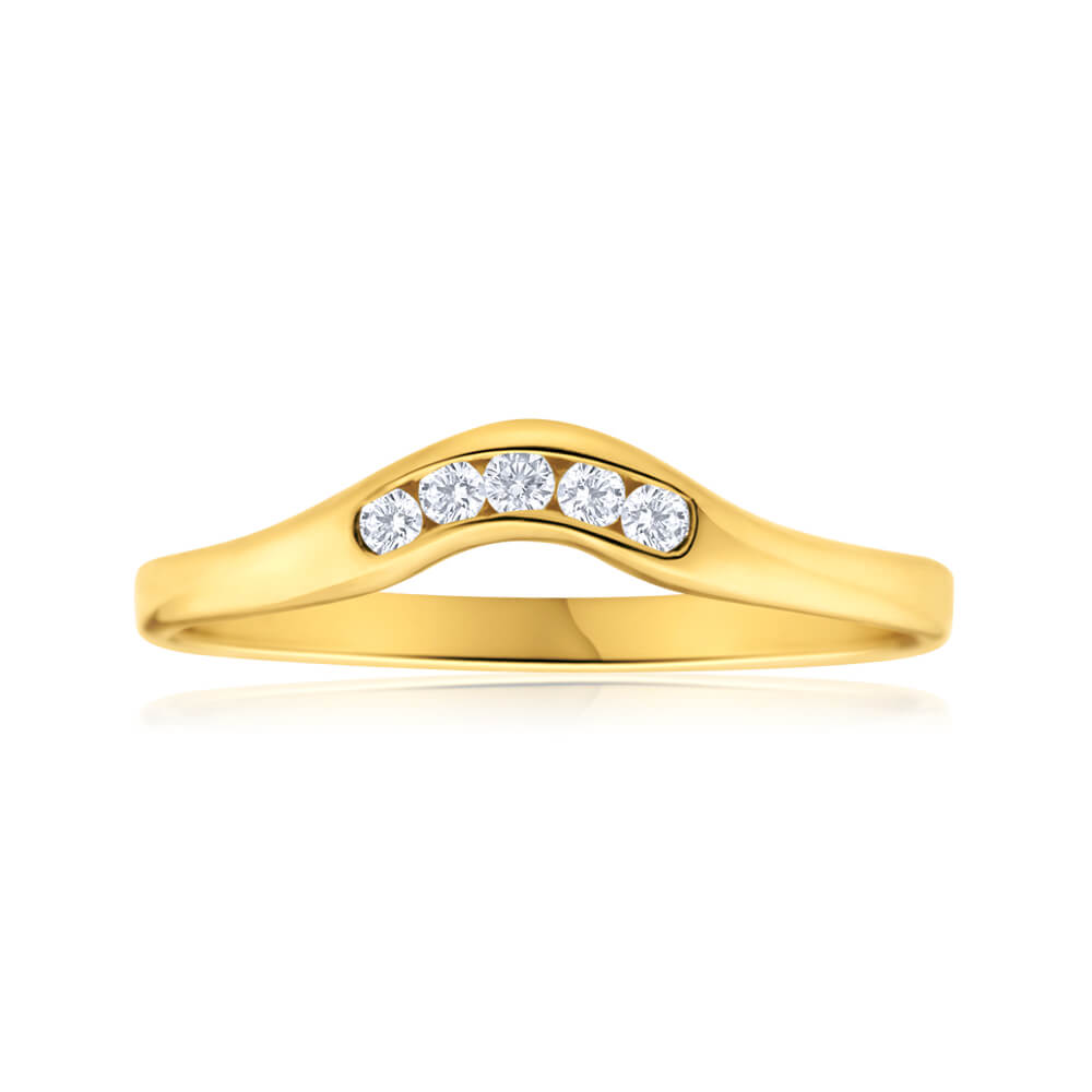 9ct Yellow Gold Diamond Majestic Ring