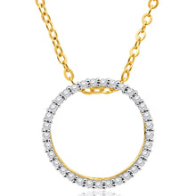 Load image into Gallery viewer, 9ct Yellow Gold 1/4 Carat Circle Of Life Diamond Pendant