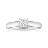 18ct White Gold Solitaire Ring With 0.5 Carat 4 Claw Set Diamond