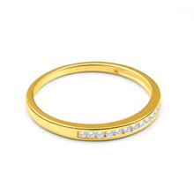Load image into Gallery viewer, 9ct Yellow Gold Diamond Ring Set with 12 Brilliant Diamonds