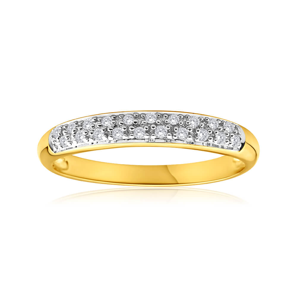 9ct Yellow Gold Impressive Diamond Ring