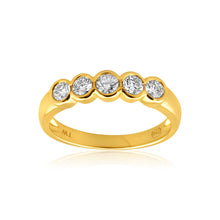 Load image into Gallery viewer, 18ct Yellow Gold Ring With 0.5 Carats Of Bezel Set Diamonds