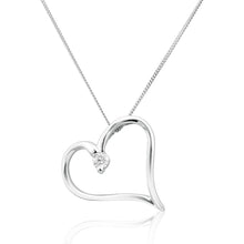Load image into Gallery viewer, Flawless Cut 9ct White Gold Diamond Pendant With 45cm Chain