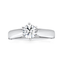 Load image into Gallery viewer, 18ct White Gold 0.70 Carat GI Colour SI Clarity Certified Diamond Ring