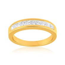 Load image into Gallery viewer, 18ct Yellow Gold Ring With 0.5 Carats Of Princess Cut Diamonds
