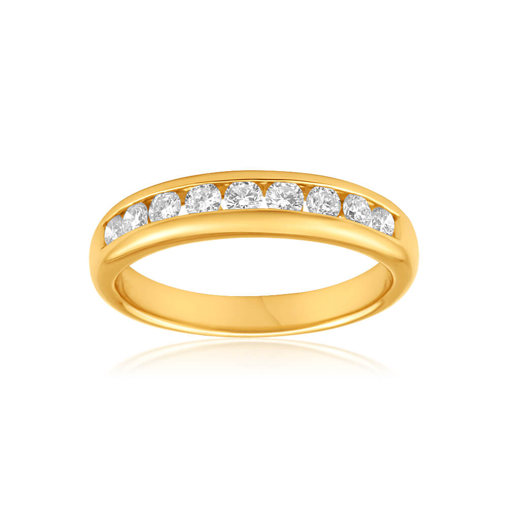 18ct Yellow Gold 'Stefania' Ring With 0.5 Carats Of Brilliant Cut Diamonds
