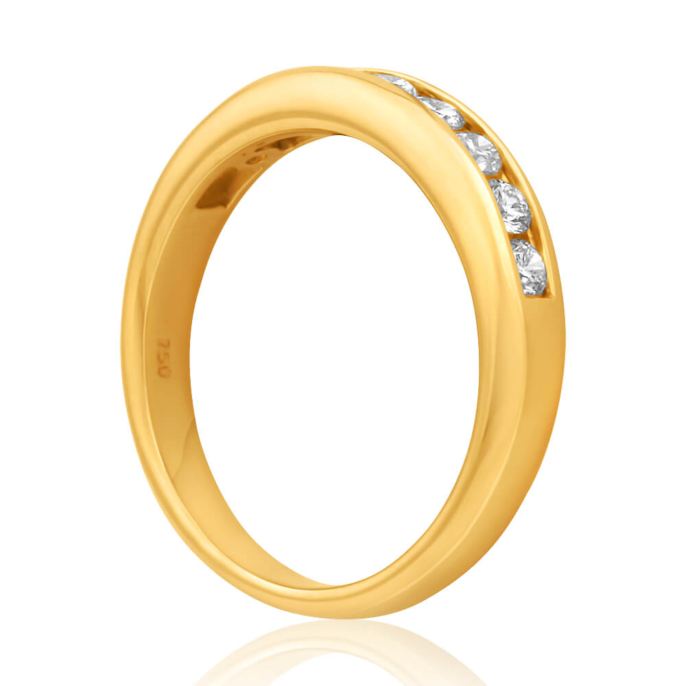 18ct Yellow Gold 'Stefania' Ring With 0.5 Carats Of Brilliant Cut Diamonds