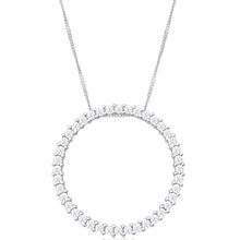 Load image into Gallery viewer, 9ct Superb White Gold Diamond Pendant With Chain