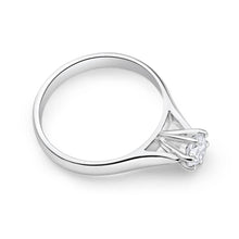 Load image into Gallery viewer, 9ct White Gold Solitaire Ring With 0.5 Carat Diamond
