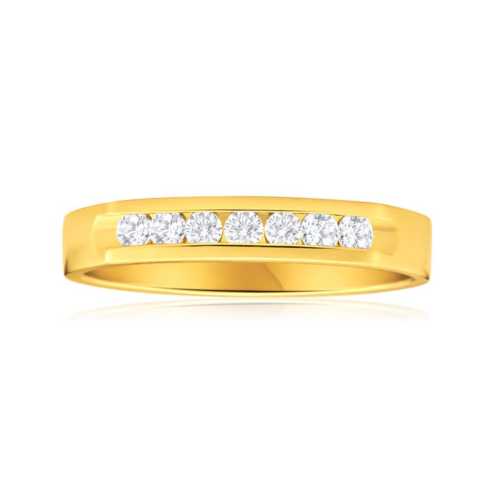 9ct Yellow Gold 1/4 Carat Diamond Ring