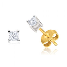 Load image into Gallery viewer, 9ct Yellow Gold Sublime Diamond Stud Earrings