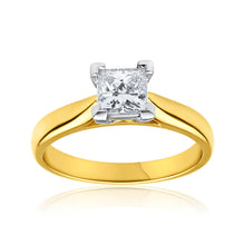 Load image into Gallery viewer, 18ct Yellow Gold Solitaire Ring With 0.75 Carat Diamond