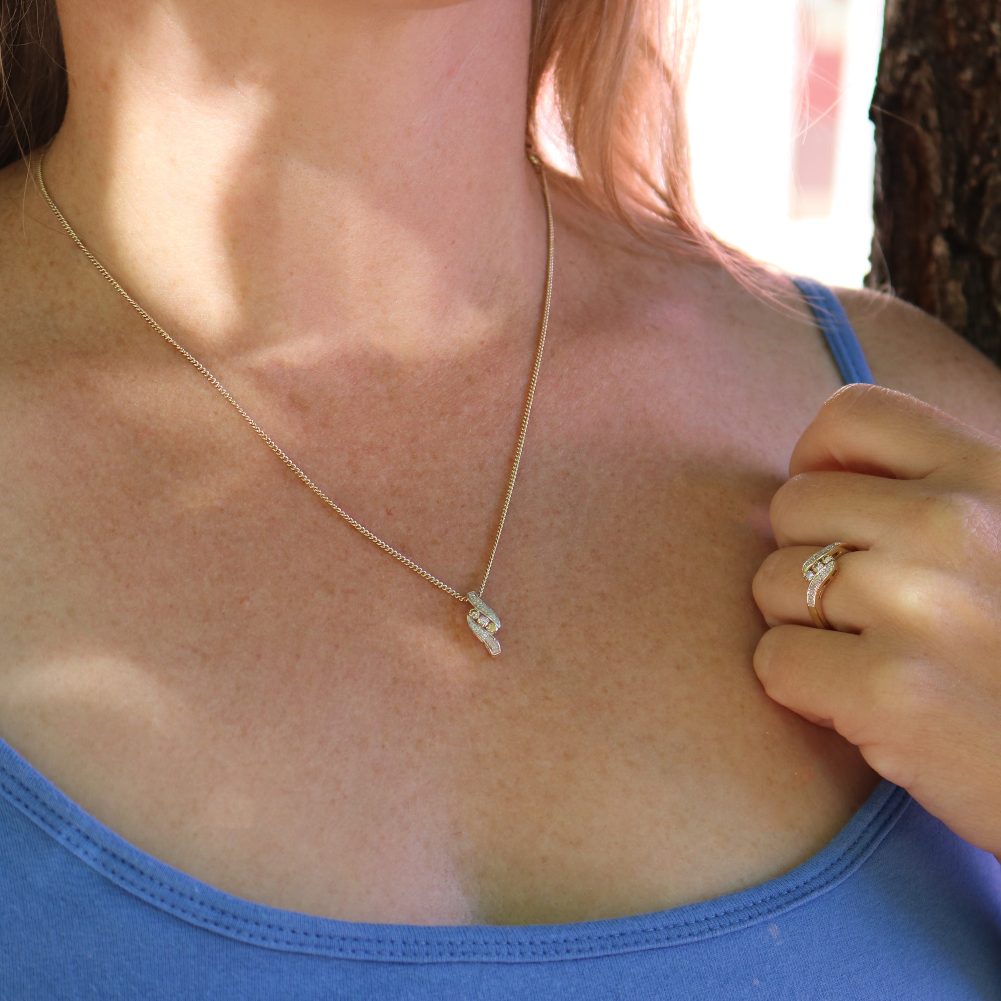 5 Carat Asscher Moissanite & Diamond Halo Necklace - Raven Fine Jewelers