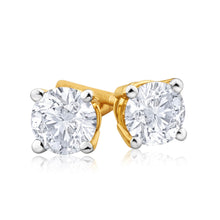 Load image into Gallery viewer, 18ct Yellow Gold Screwback Stud Earrings With 0.5 Carats Of Diamonds