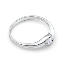 Load image into Gallery viewer, 9ct White Gold Solitaire Ring With 0.15 Carat Diamond