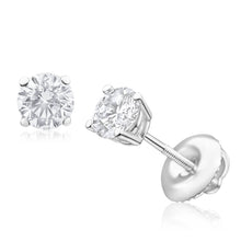 Load image into Gallery viewer, 18ct White Gold 3/4 Carat Diamond Stud Earrings