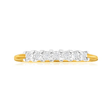 Load image into Gallery viewer, 9ct Yellow Gold Diamond Ring Set With 7 Stunning Diamonds