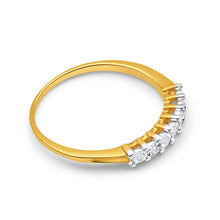 Load image into Gallery viewer, 9ct Yellow Gold Diamond Ring Set With 7 Stunning Diamonds