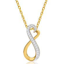 Load image into Gallery viewer, 9ct Yellow Gold Infinite Love Diamond Pendant