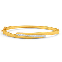 Load image into Gallery viewer, 9ct Yellow Gold Magnificent 1/2 Carat Diamond Bangle