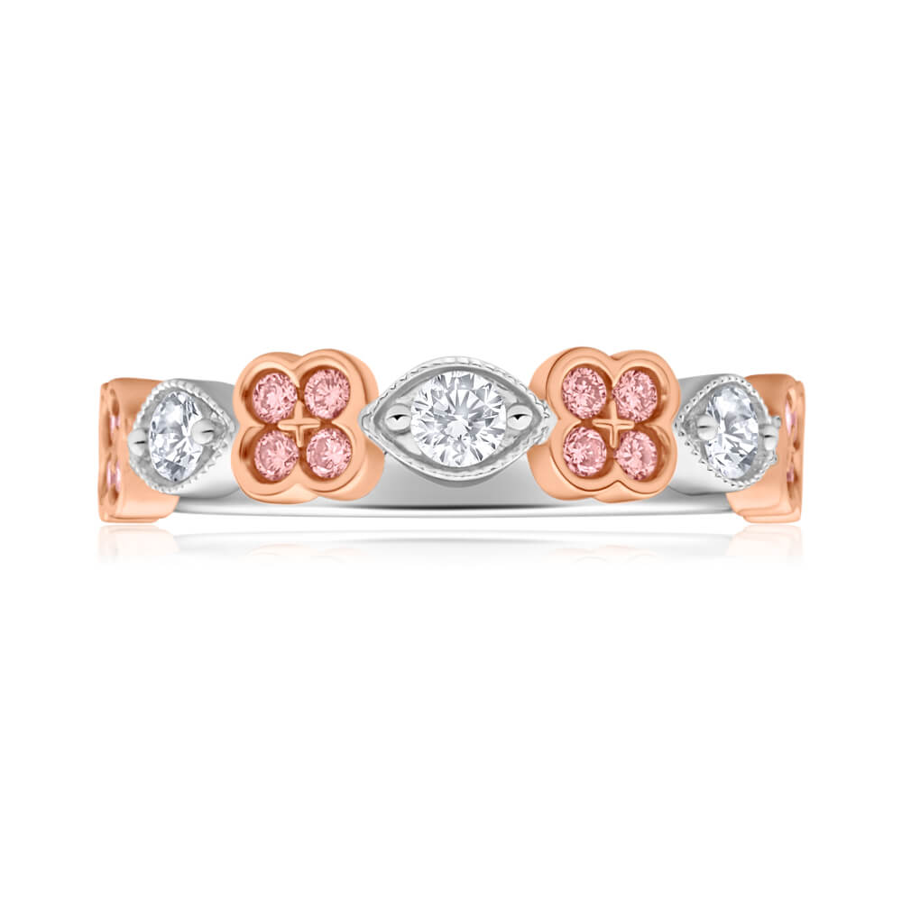 Pink Diamond 18ct White Gold Fancy Diamond Ring