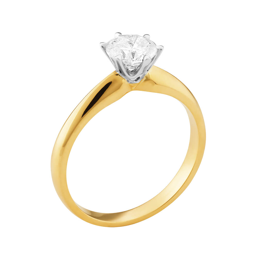 18ct gold solitaire diamond ring Clearance