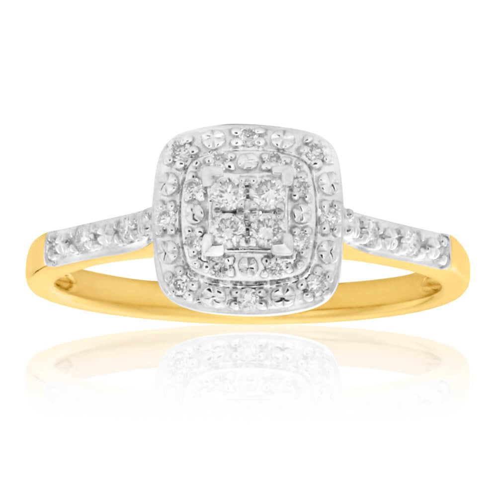 9ct Yellow Gold Diamond Ring – Shiels Jewellers