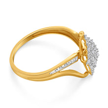 Load image into Gallery viewer, 9ct Yellow Gold Diamond Ring Set with 15 Brilliant Cut Diamonds
