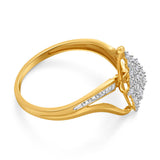 9ct Yellow Gold Diamond Ring Set with 15 Brilliant Cut Diamonds