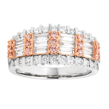 Load image into Gallery viewer, 18ct White Gold 1 Carat Diamond Ring with Pink and White Diamonds