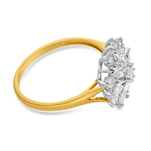 Load image into Gallery viewer, 9ct Yellow Gold Ring With 19 Diamonds