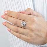 9ct Yellow Gold Ring With 19 Diamonds