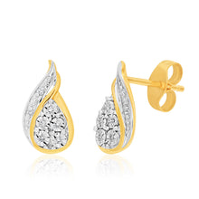 Load image into Gallery viewer, 9ct Charming White Gold Diamond Stud Earrings